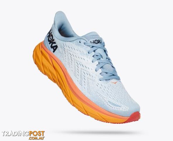 Hoka Womens Clifton 8 Running Shoe - Summer Song/Ice Flow - HOKA