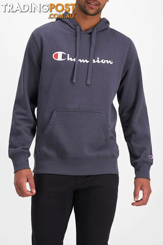 Champion Mens Script Hoodie - Blue - CHAMPION