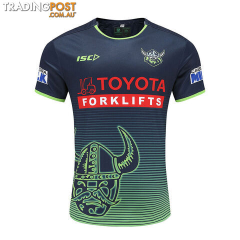 ISC Adults Canberra Raiders 2022 Run Out Tee - Navy/Green - ISC