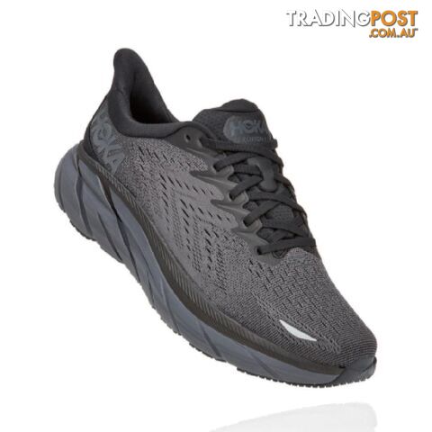 Hoka Mens Clifton 8 Running Shoe - Black/Black - HOKA