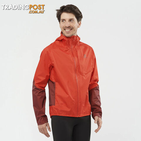 Salomon Mens Bonatti WP Jacket - Fiery Red/Cabernet - SALOMON
