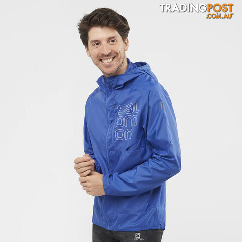 Salomon Mens Bonatti Cross FZ Hoodie - Nautical Blue - SALOMON