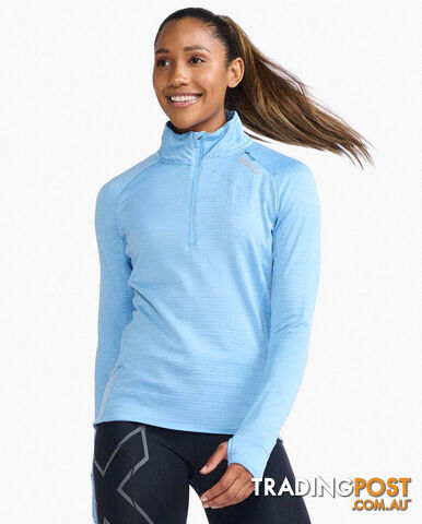 2XU Womens Ignition 1/4 Zip Top - Mirage/Silver - 2XU