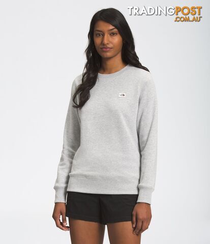 The North Face Womens Heritage Patch Crew - TNF Light Grey Heather - THE NORTH...