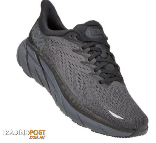 Hoka Clifton 8 D Womens Running Shoe - Black/Black - HOKA