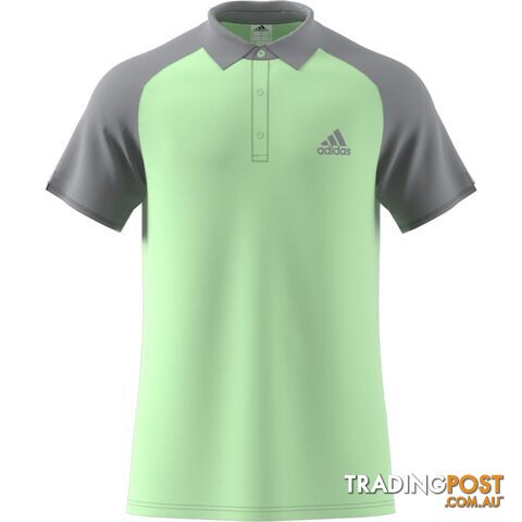 Adidas Mens Club C/B Polo - Glow Green - ADIDAS - 4062049198618