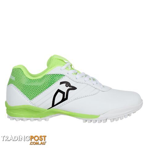 Kookaburra Pro 5.0 Rubber Jnr Cricket Shoe - White lSize 4 - KOOKABURRA