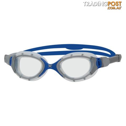 Zoggs Predator Flex Regular Swim Goggles - Silver/Blue/Clear - ZOGGS