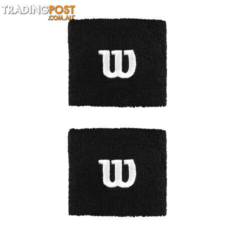 Wilson 2Pack Tennis Wristband - Black - WILSON