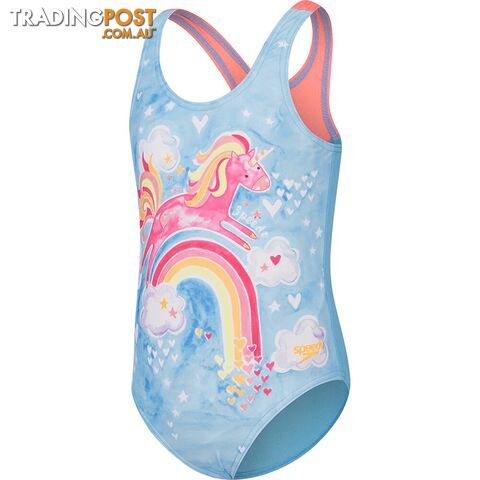 Speedo Toddler Girls Head In The Clouds One Piece Swimsuit - Multi - SPEEDO -...