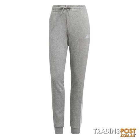 Adidas Womens 3 Stripe Ft C Pant - Medium Grey Heather/White - ADIDAS -...