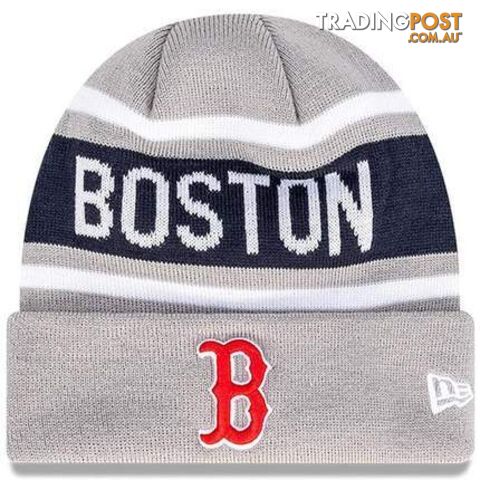 New Era Knit Thin Boston Red Sox Outline Beanie - Grey - NEW ERA - 195599493293