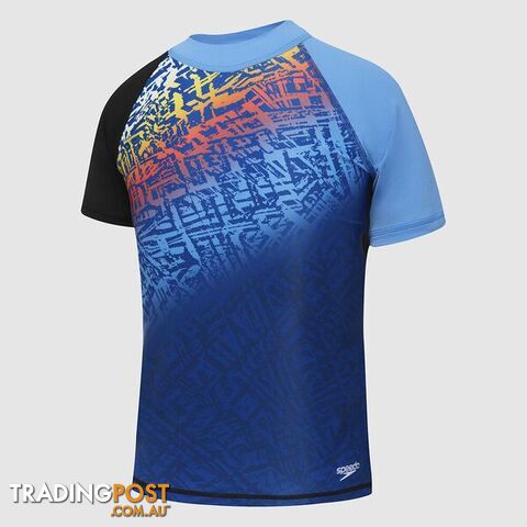 Speedo Boys Shades Ss Rash Top - SPEEDO