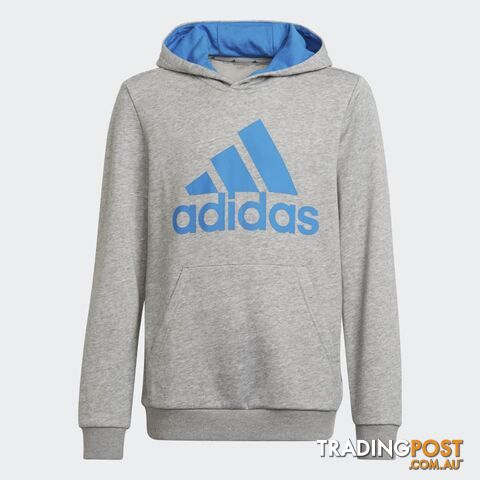 Adidas Boys Essentials Big Logo Hoodie - Grey - ADIDAS