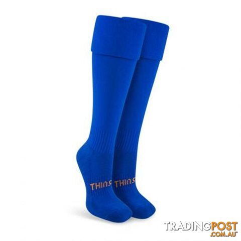 Thinskins Fine Knit Football Socks - Royal - THINSKINS