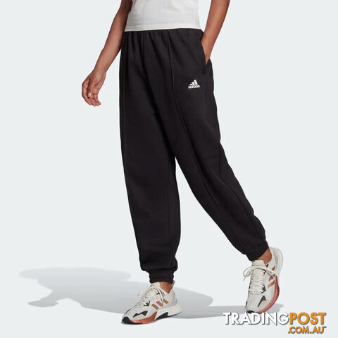 Adidas Womens Studio Fleece Pant - Black - ADIDAS