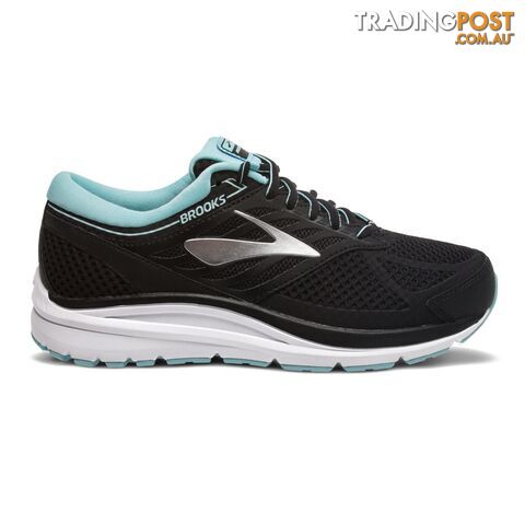 Brooks Womens Addiction 13 D Running Shoes - Black/Angel Blue/Silver - BROOKS -...