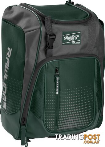 Rawlings Franchise Players Baseball/Softball Backpack - Dark Green - RAWLINGS