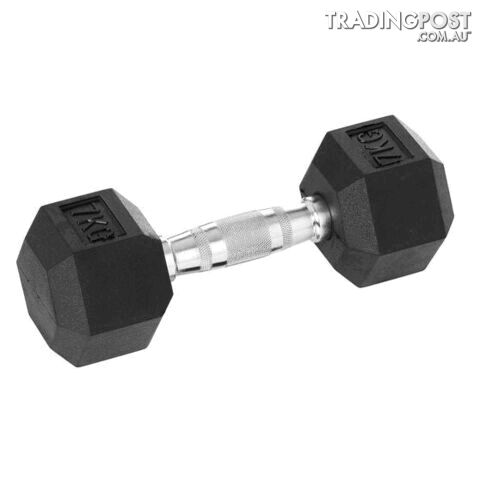 HCE Rubber Hex 7.5Kg Dumbbell - HCE