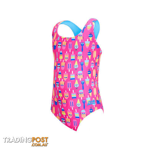 Zoggs Girls Ice Friends Actionback - Pink - ZOGGS