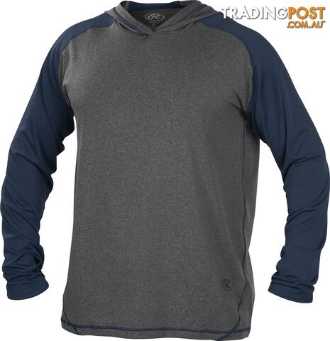 Rawlings Adult Hurler Lightweight Hoodie - Graphite/Navy - RAWLINGS