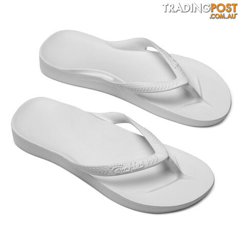 Archies Adults Arch Support Thongs - White - ARCHIES