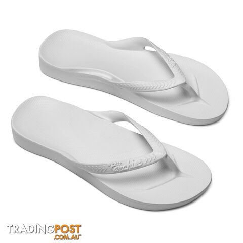 Archies Adults Arch Support Thongs - White - ARCHIES