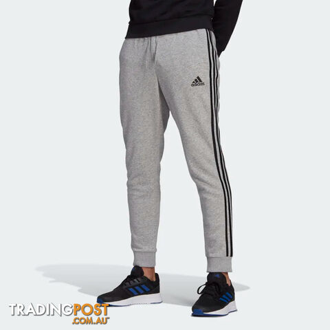 Adidas Mens Essentials Tapered Cuff 3 Stripes Pants - ADIDAS