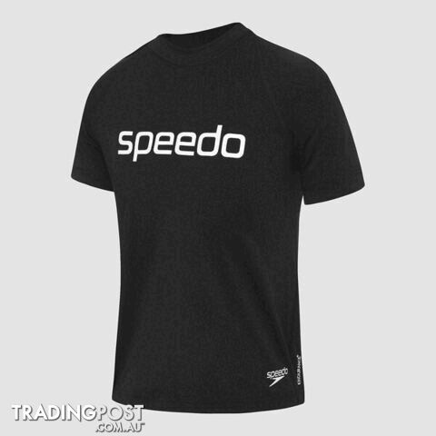 Speedo Boys Boys Logo SS Sun Top - Black - SPEEDO