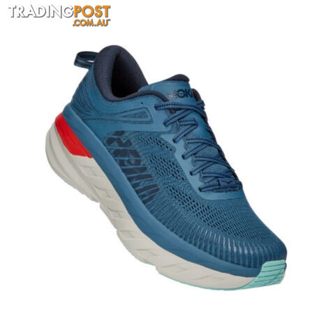Hoka Mens Bondi 7 Running Shoe - Real Teal/Outer Space - HOKA