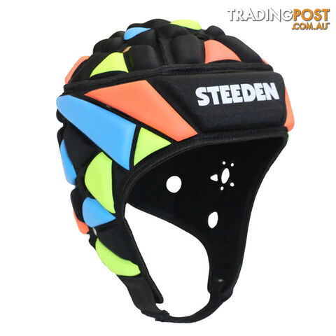 Steeden Blast Headgear - Black/Blue/Orange - STEEDEN