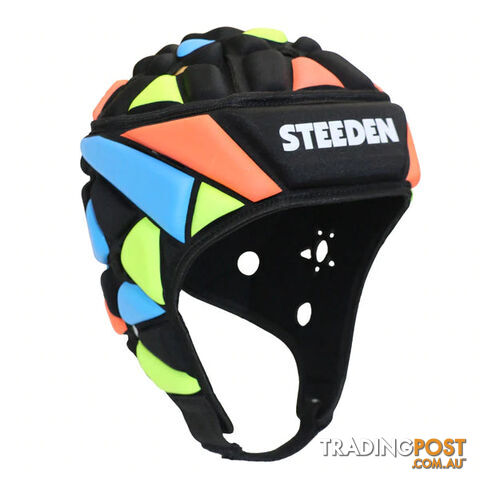 Steeden Blast Headgear - Black/Blue/Orange - STEEDEN