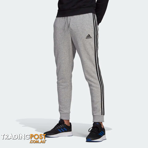 Adidas Mens Essentials Tapered Cuff 3 Stripes Pants - ADIDAS