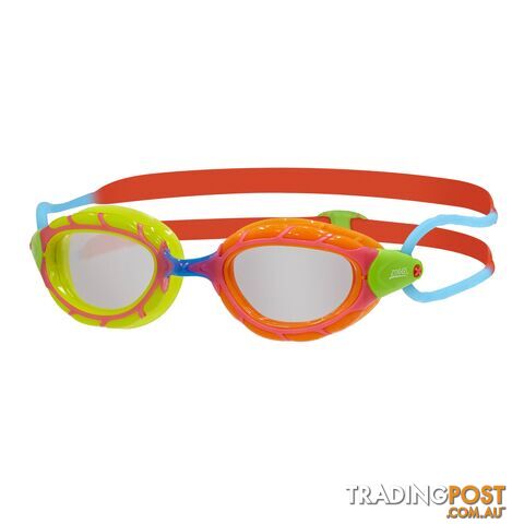 Zoggs Predator Junior Swim Goggles-Multi/Red/Clear - ZOGGS - 749266108692