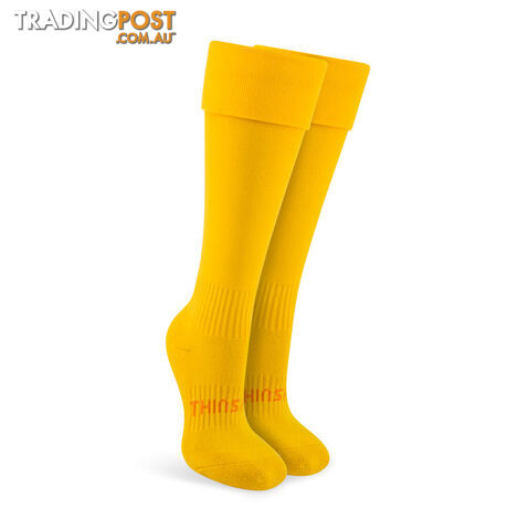 Thinskins Fine Knit Football Socks - Gold - THINSKINS