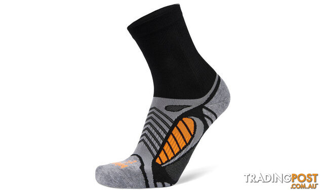 Balega Ultralight Crew Socks - Black/Grey - BALEGA