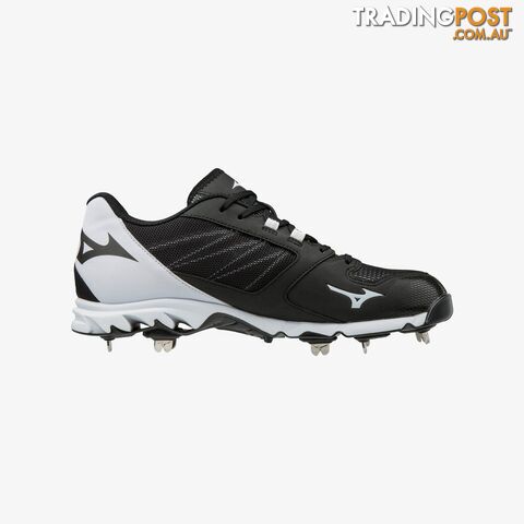 Mizuno 9-Spike Ambition 2 Metal Adult Baseball/Softball Cleat - Black/White -...