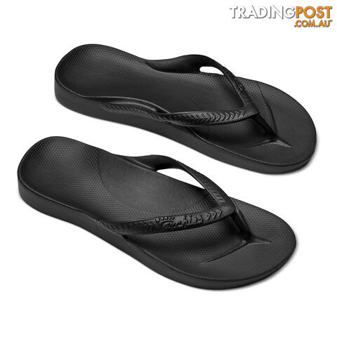 Archies Adults Arch Support Thongs - Black - ARCHIES