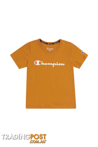 Champion Kids Script SS Tee - Yellow - CHAMPION