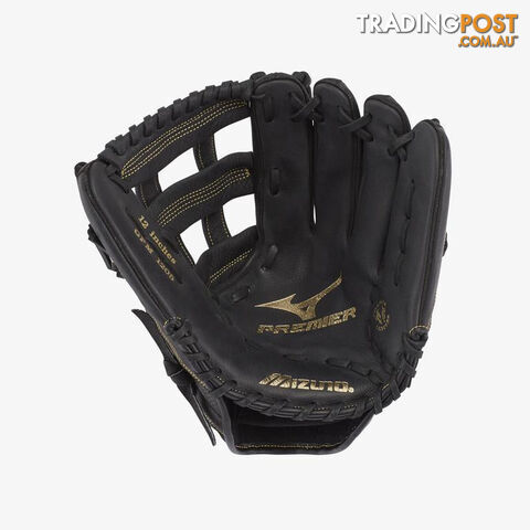 Mizuno Premier 12 Inch Softball RHT Fielders Glove - Black/Black - MIZUNO - 9342556282136
