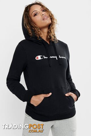 Champion Womens Script Hoodie - Black - CHAMPION - 9351950116862