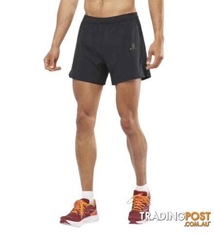 Salomon Mens Cross 5 Inch Shorts - Black - SALOMON