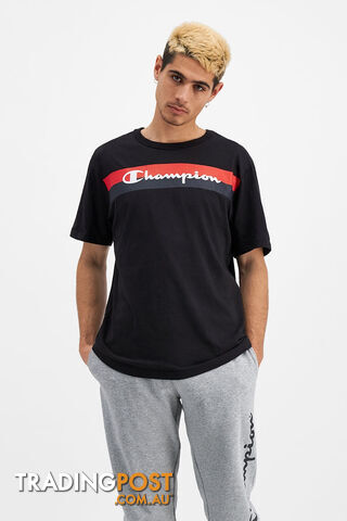 Champion Mens SPS Graphic Print Tee - Black - CHAMPION