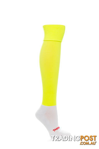 Thinskins Fine Knit Football Socks - Neon Yellow - THINSKINS - 9318317113698