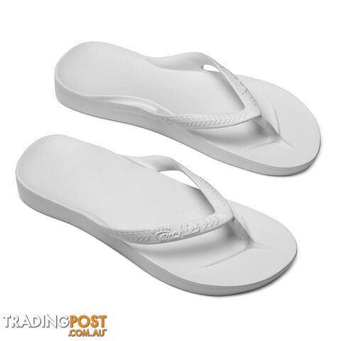 Archies Adults Arch Support Thongs - White - ARCHIES