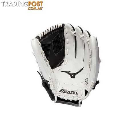Mizuno Franchise 12 Inch Fastpitch Softball RHT Fielders Glove - Black/White - MIZUNO - 9342556356455