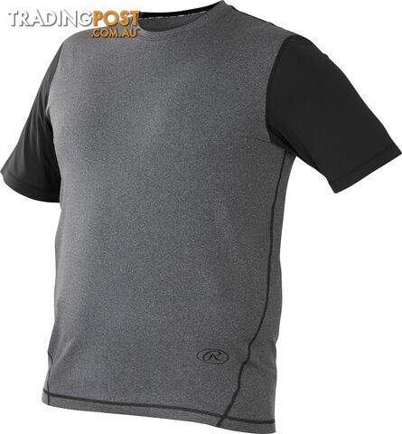 Rawlings Youth Hurler Performance SS Tee - Graphite/Black - RAWLINGS