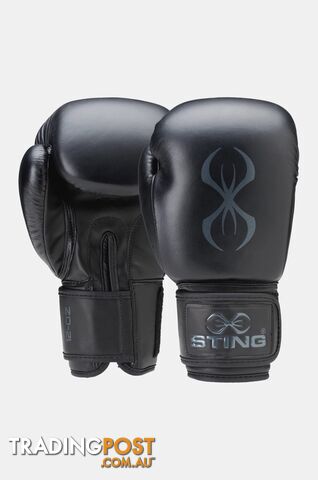 Sting 10oz Titan Boxing Glove - Black/Charcoal - STING