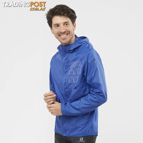 Salomon Mens Bonatti Cross FZ Hoodie - Nautical Blue - SALOMON