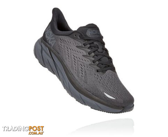 Hoka Mens Clifton 8 Running Shoe - Black/Black - HOKA
